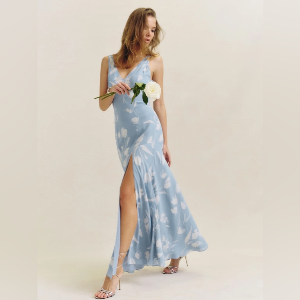 NWT Reformation Orianna Dress - Clarity Blue